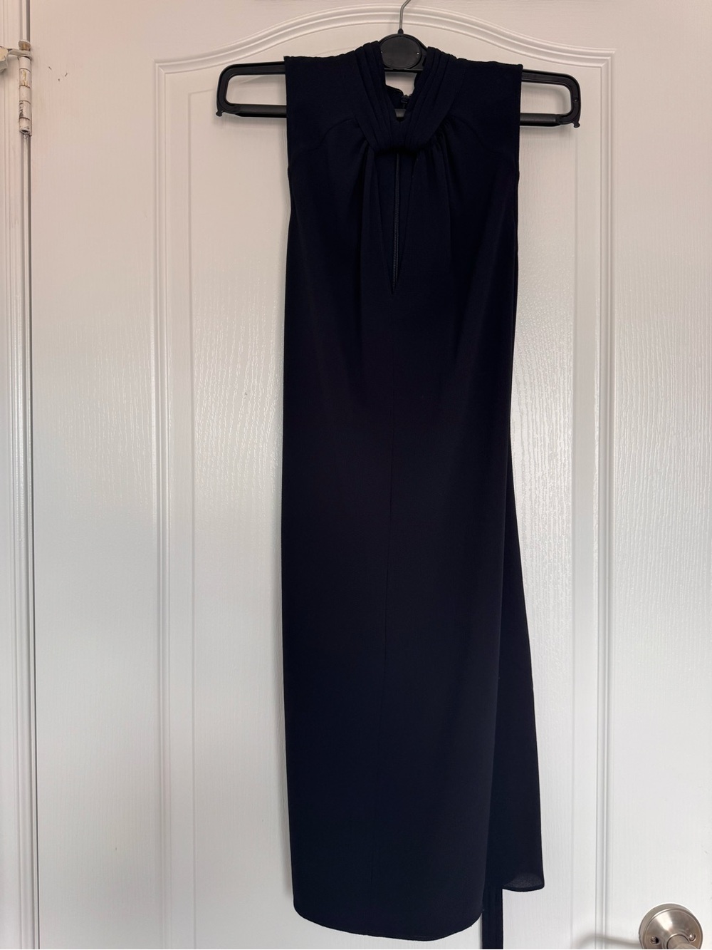 Michael Kors Black Tie-Neck Midi Dress